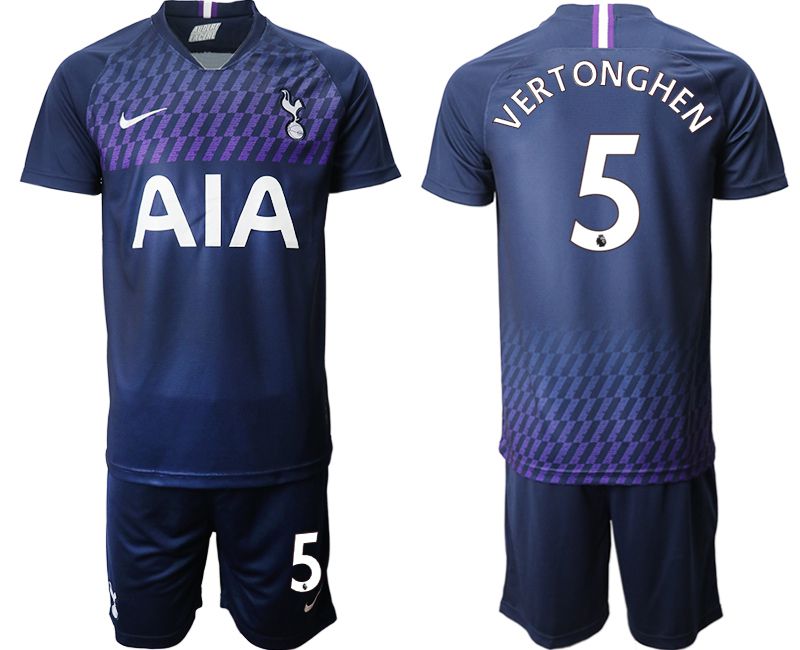 Men 2019-2020 club Tottenham Hotspur away #5 blue Soccer Jerseys